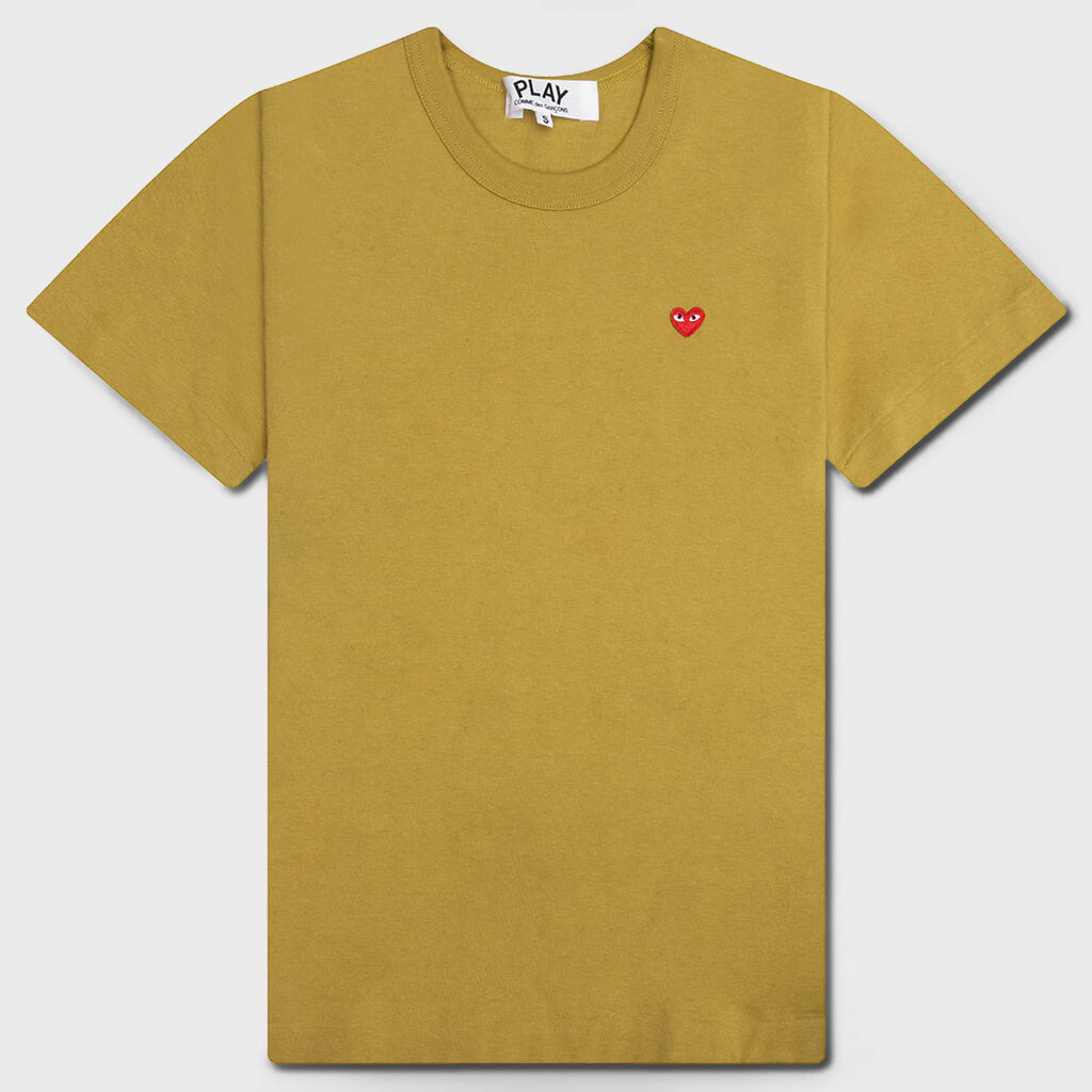 Women's Small Heart T-Shirt - Mustard