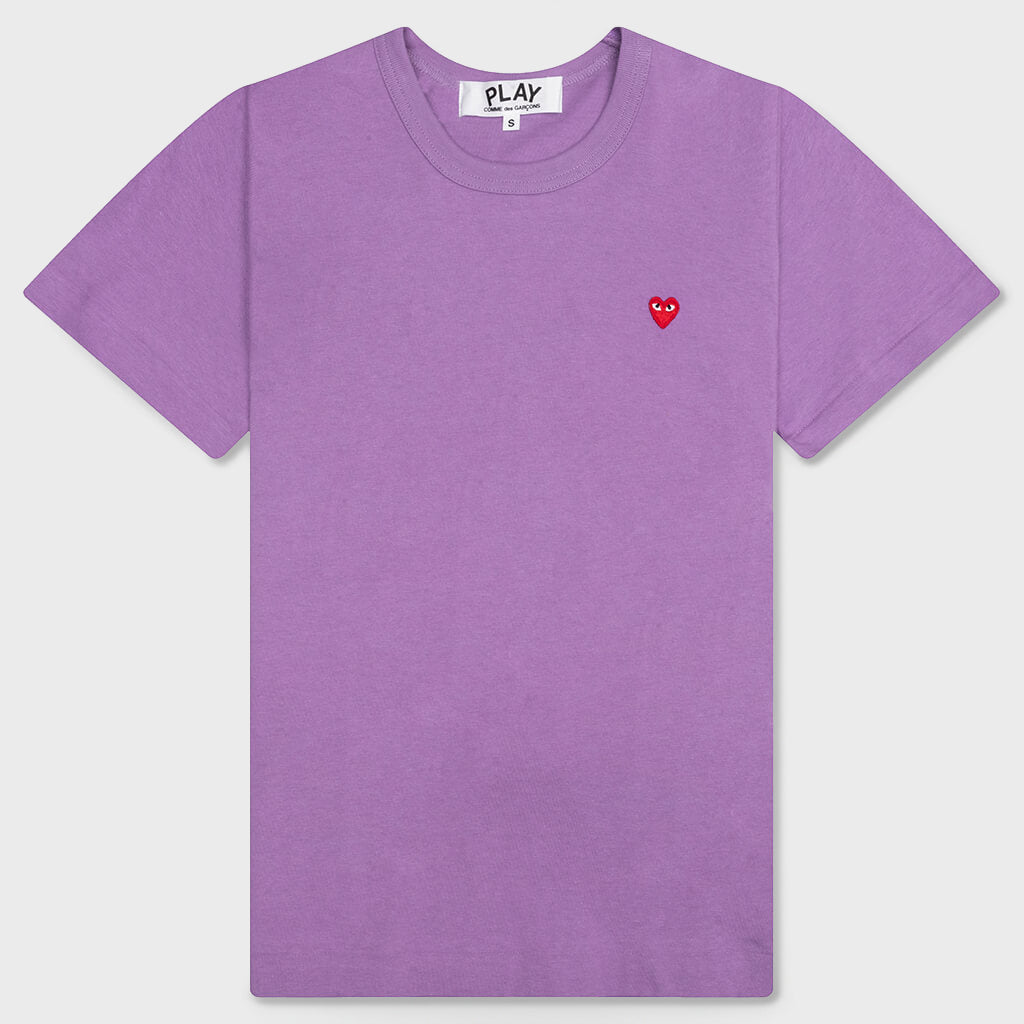 Women's Small Heart T-Shirt - Purple