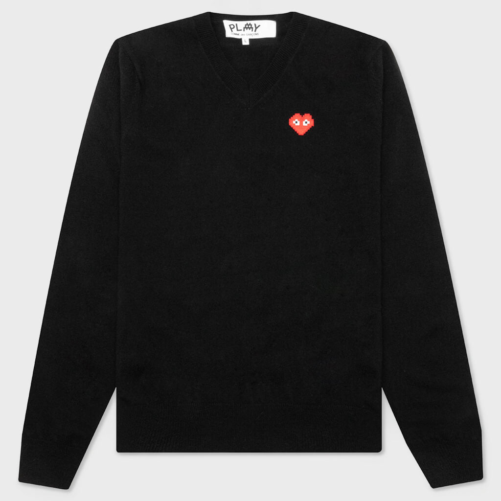 V-Neck Pullover - Black