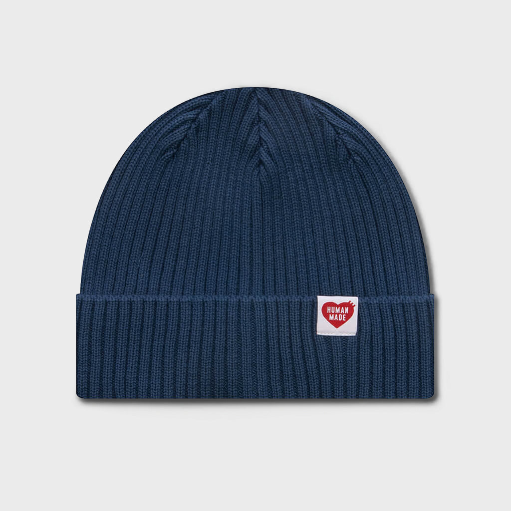 Cotton Rib Beanie - Navy