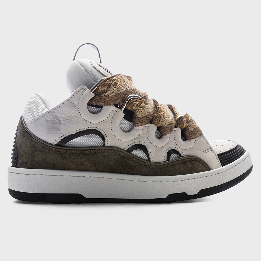 Curb Sneakers - White/Khaki