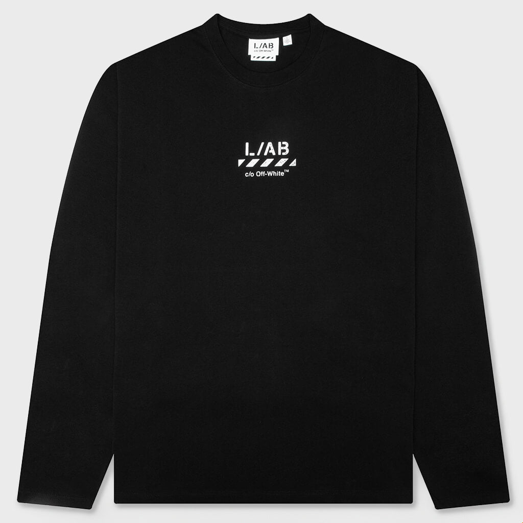 Core Diagonal L/S Tee - Black