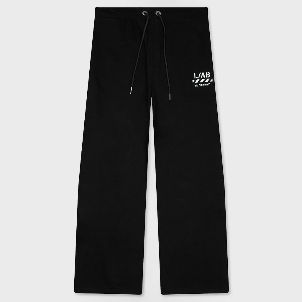 Core Diagonal Relaxed Sweatpants - Black