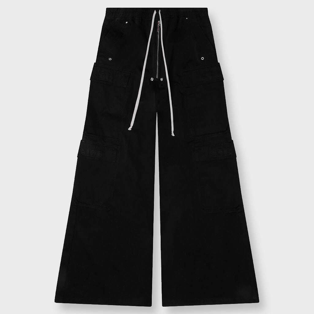 Double Cargo Jumbo Belas Pants - Black