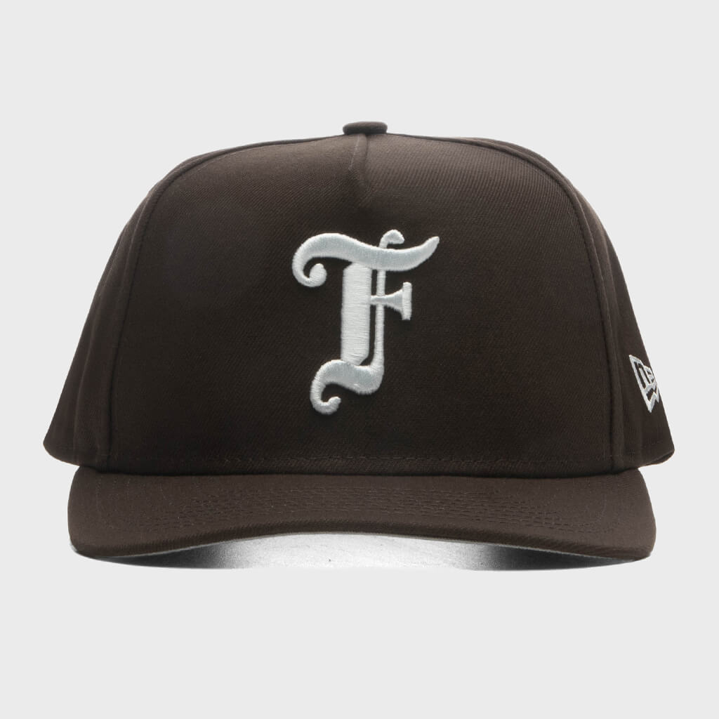9FIFTY Curved A-Frame Old English F Snapback - Walnut