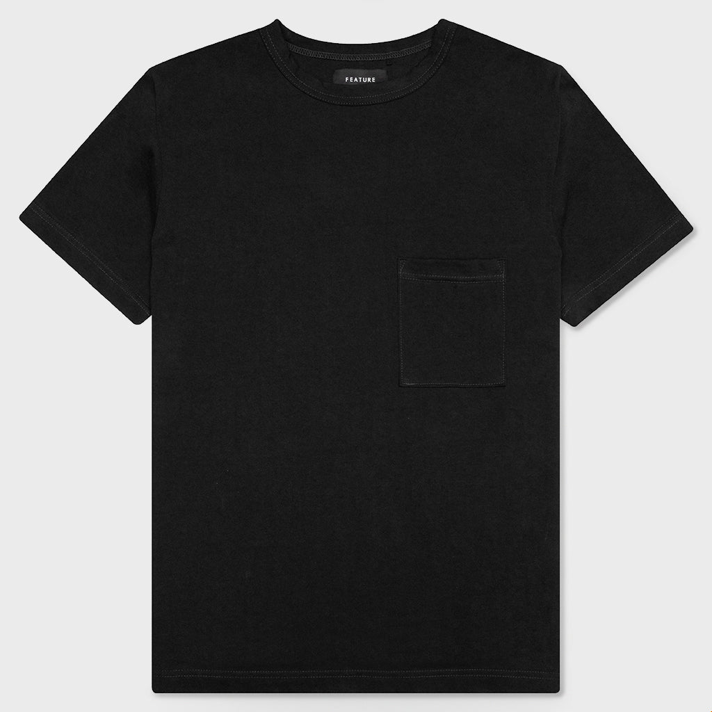 Jersey Braque Pocket Tee - Black