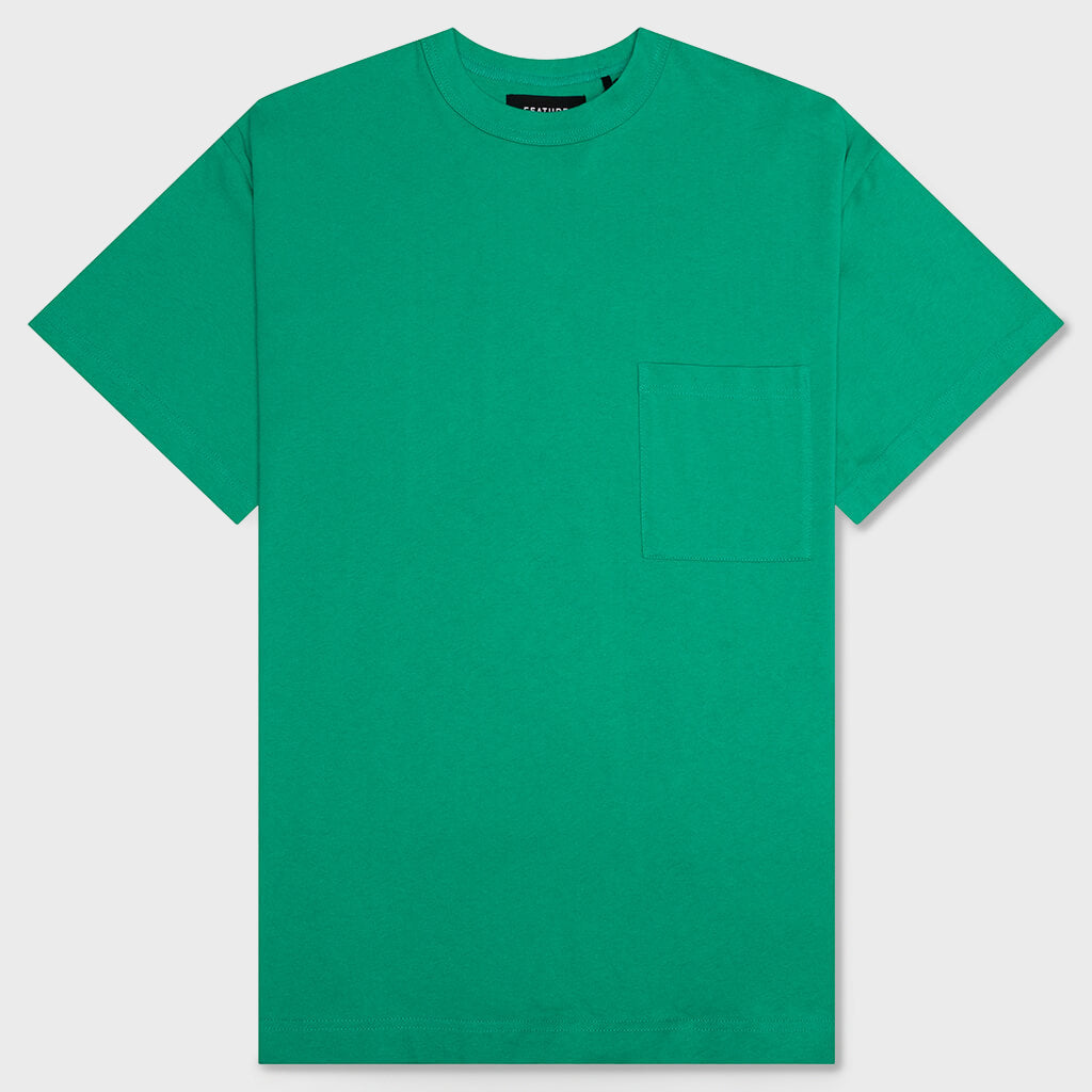 Jersey Braque Pocket Tee - Kelly Green