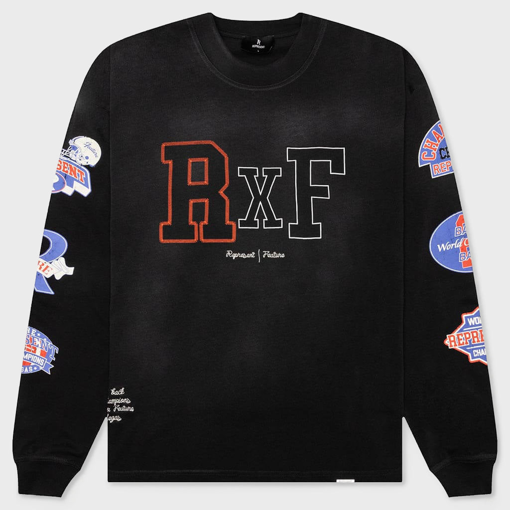 Champions L/S T-Shirt - Stained Black