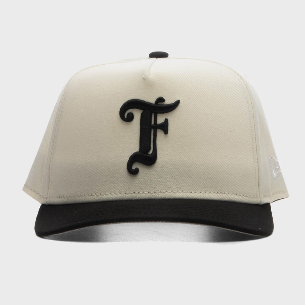 9FIFTY Curved A-Frame Old English F Snapback - Chrome/Black