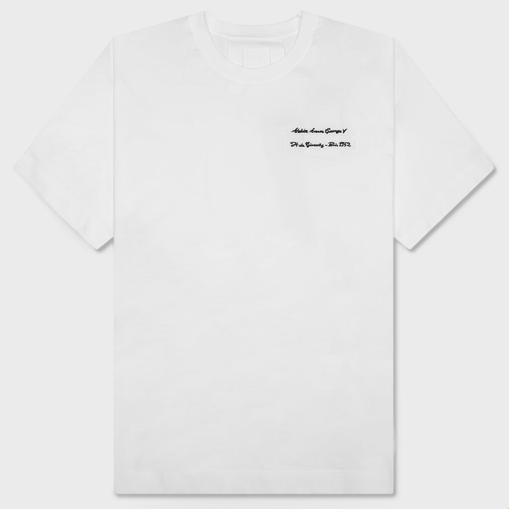 Gros Grain in Cotton T-Shirt - White
