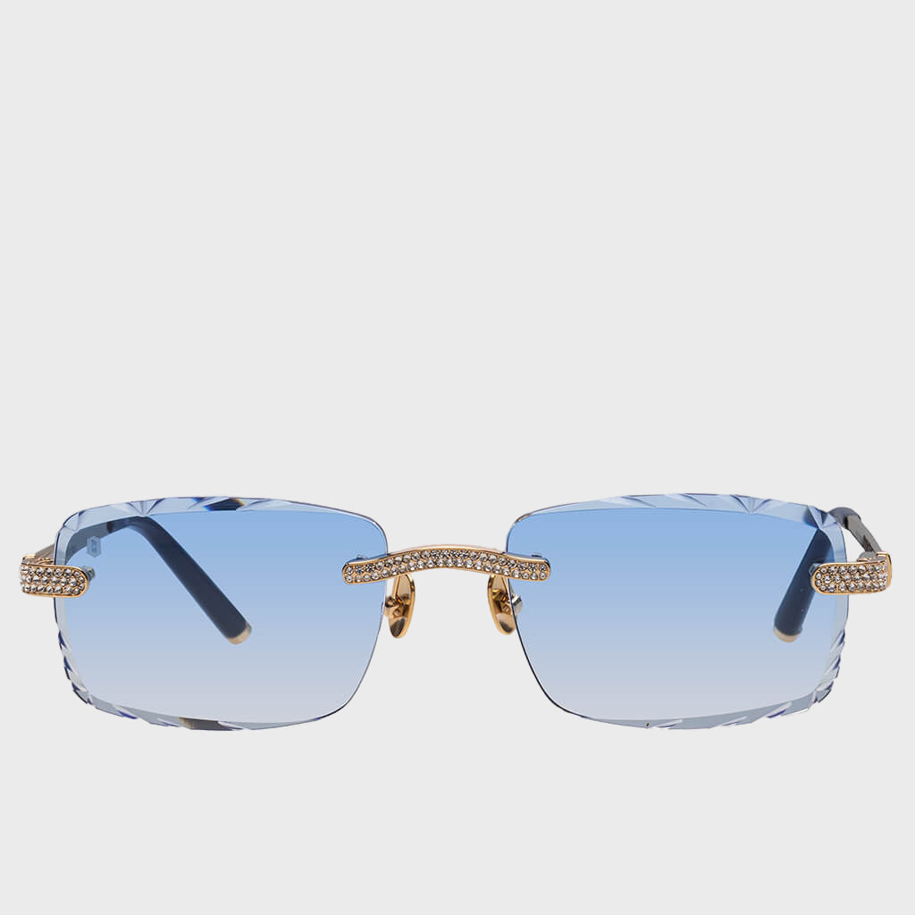 Iced Signature Gem Cut - Blue Tint