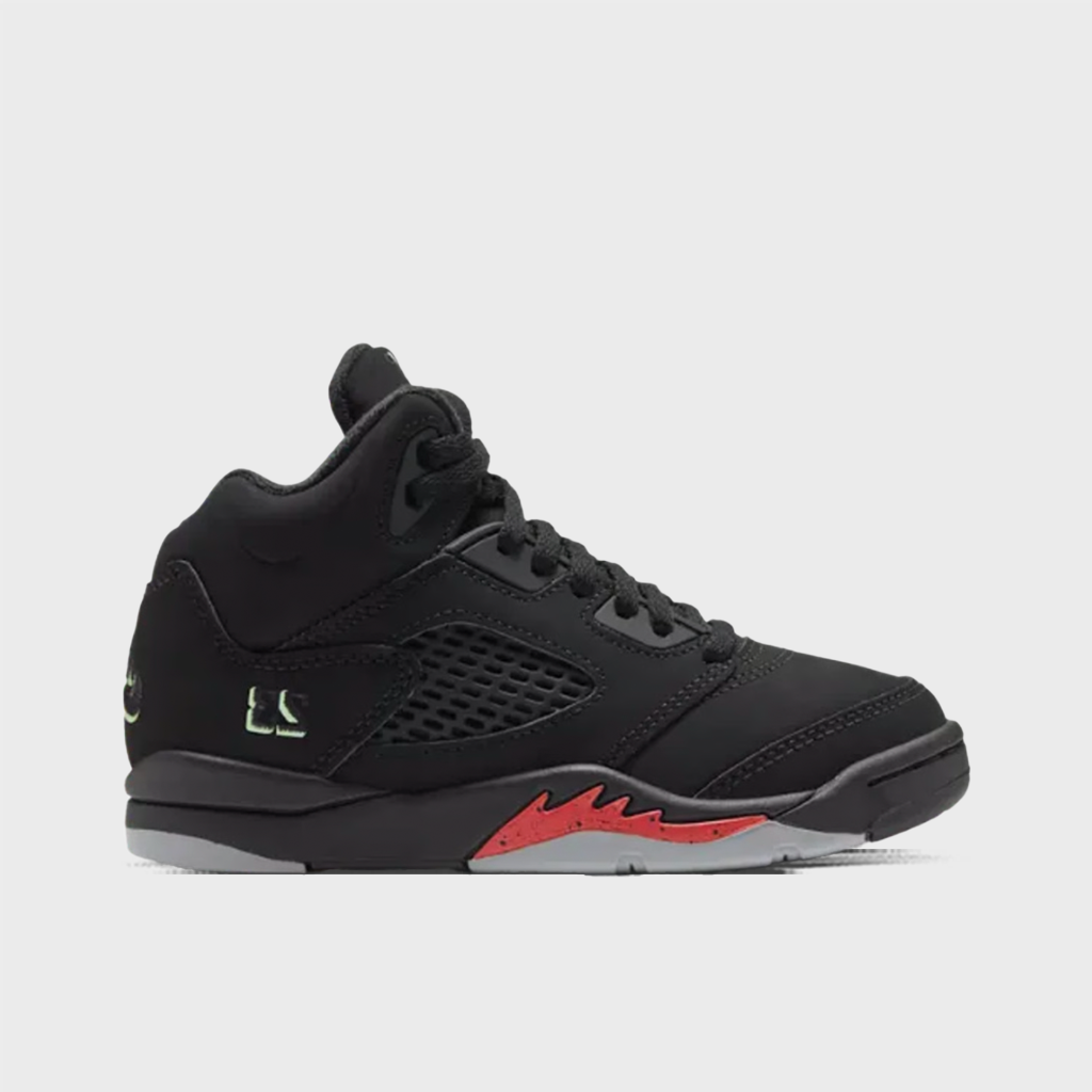 Air Jordan 5 Retro 'Halloween' (PS) - Black/Black/Picante Red/Glow In The Dark