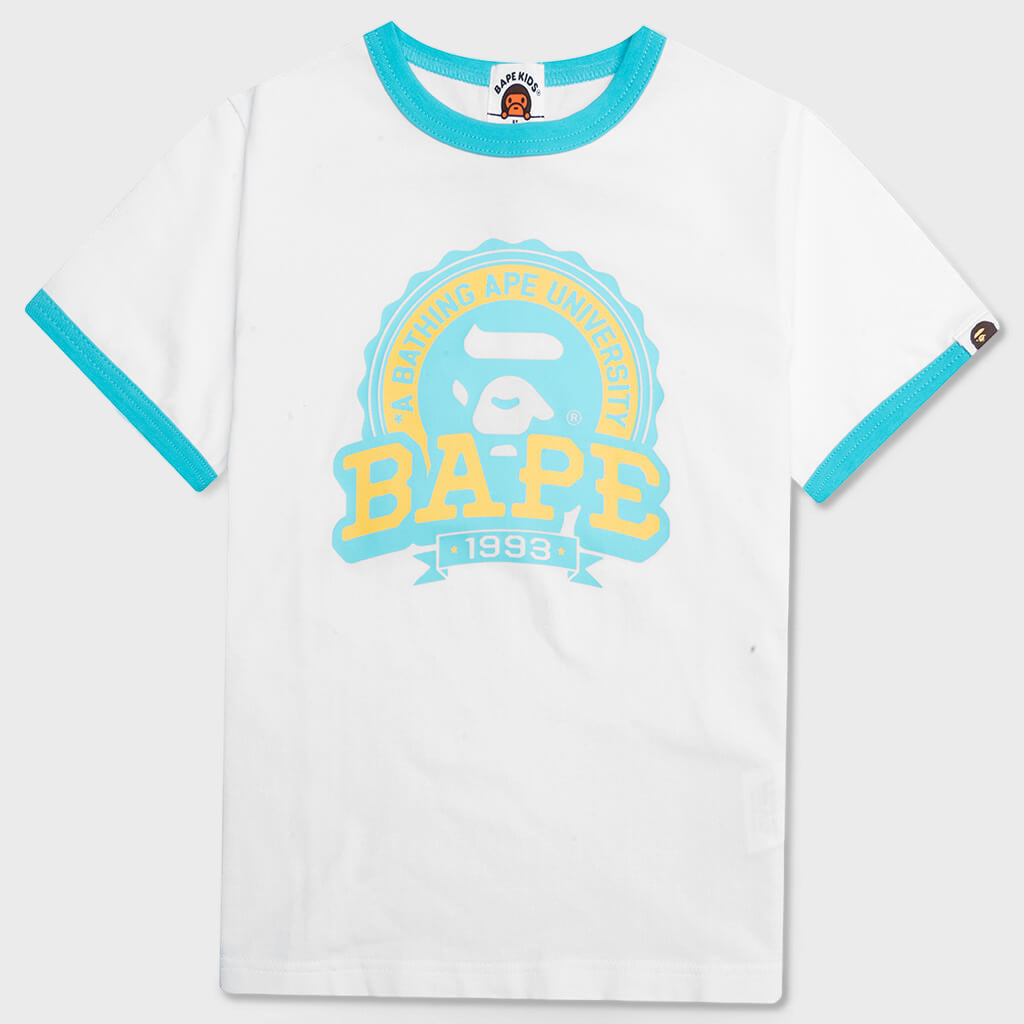 Kid's Bape Emblem Tee - White