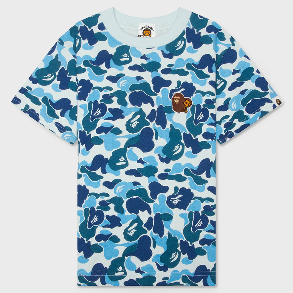 Kids ABC Camo Ape & Milo One Point Tee - Blue