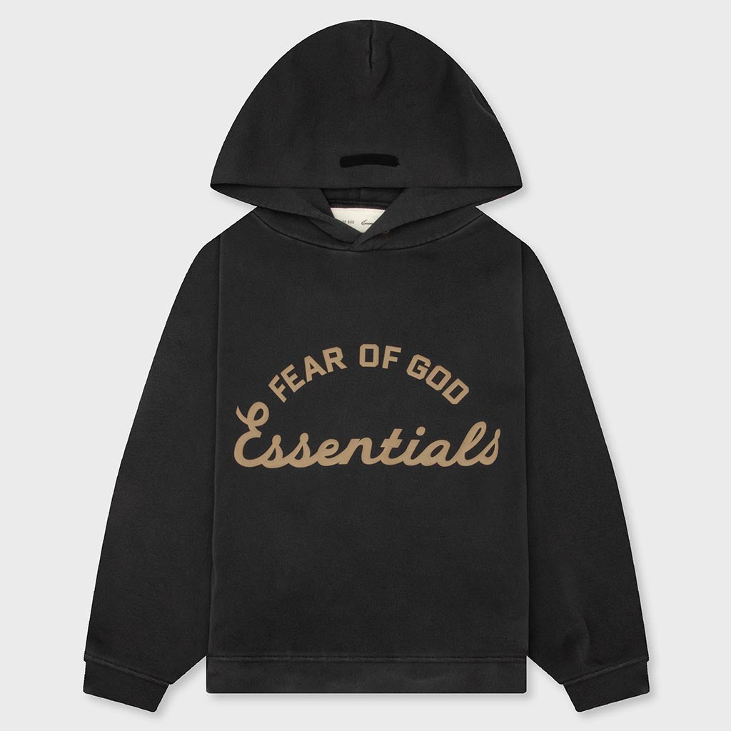 Kids Training 90s Hoodie - Faded Black