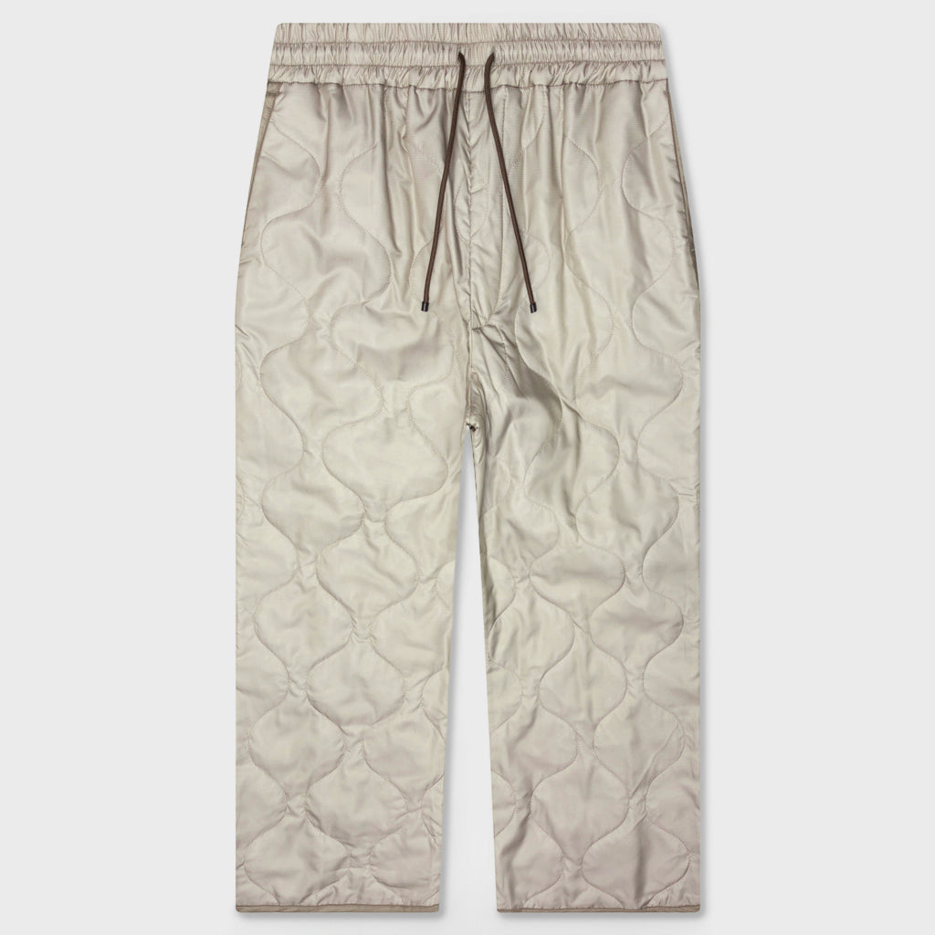 Pleaded Padded Pants - Sand