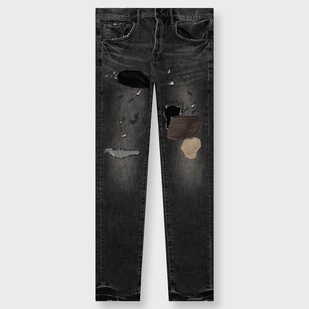 P001 - Worn Black Patchwork