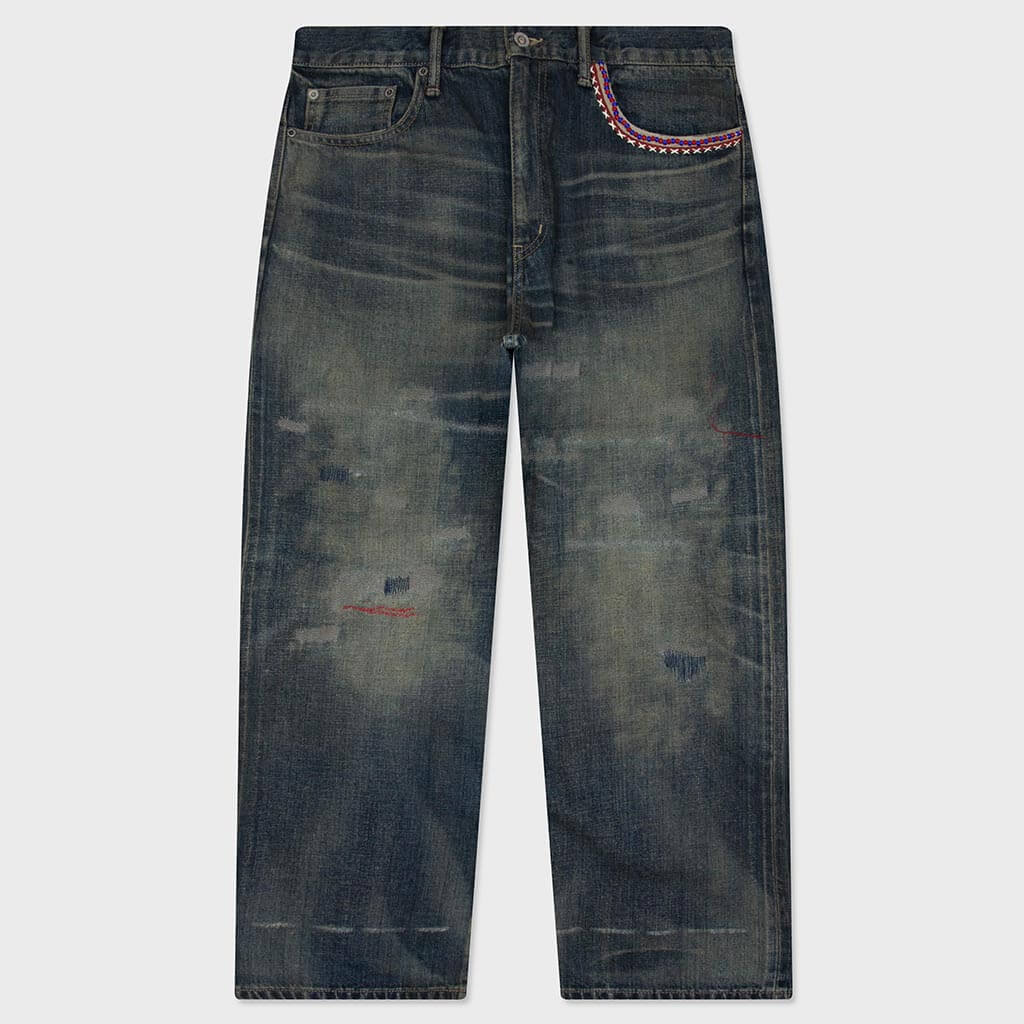 Savage Denim DP Wide Pants - Indigo