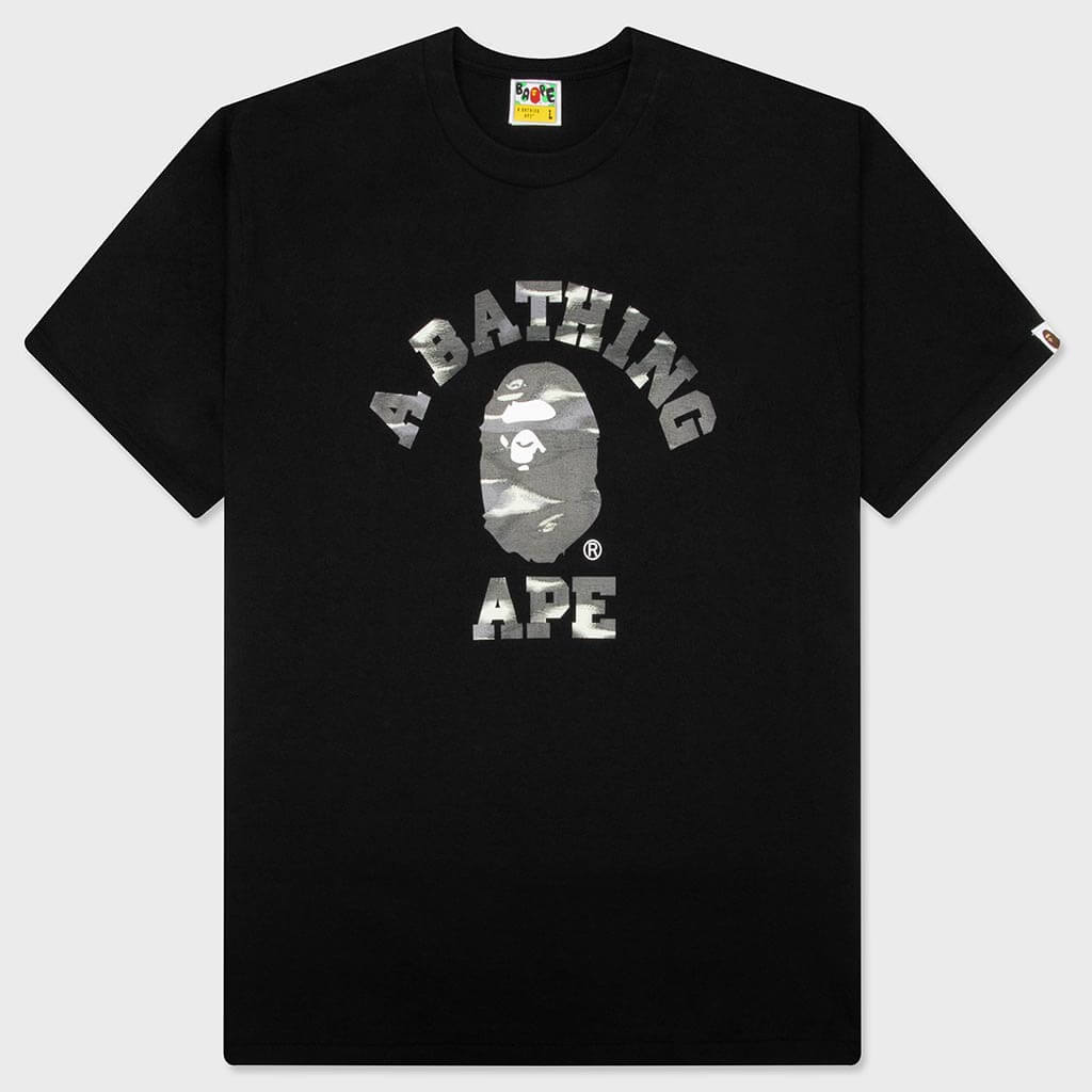 Screen Camo College Tee - Black/Black