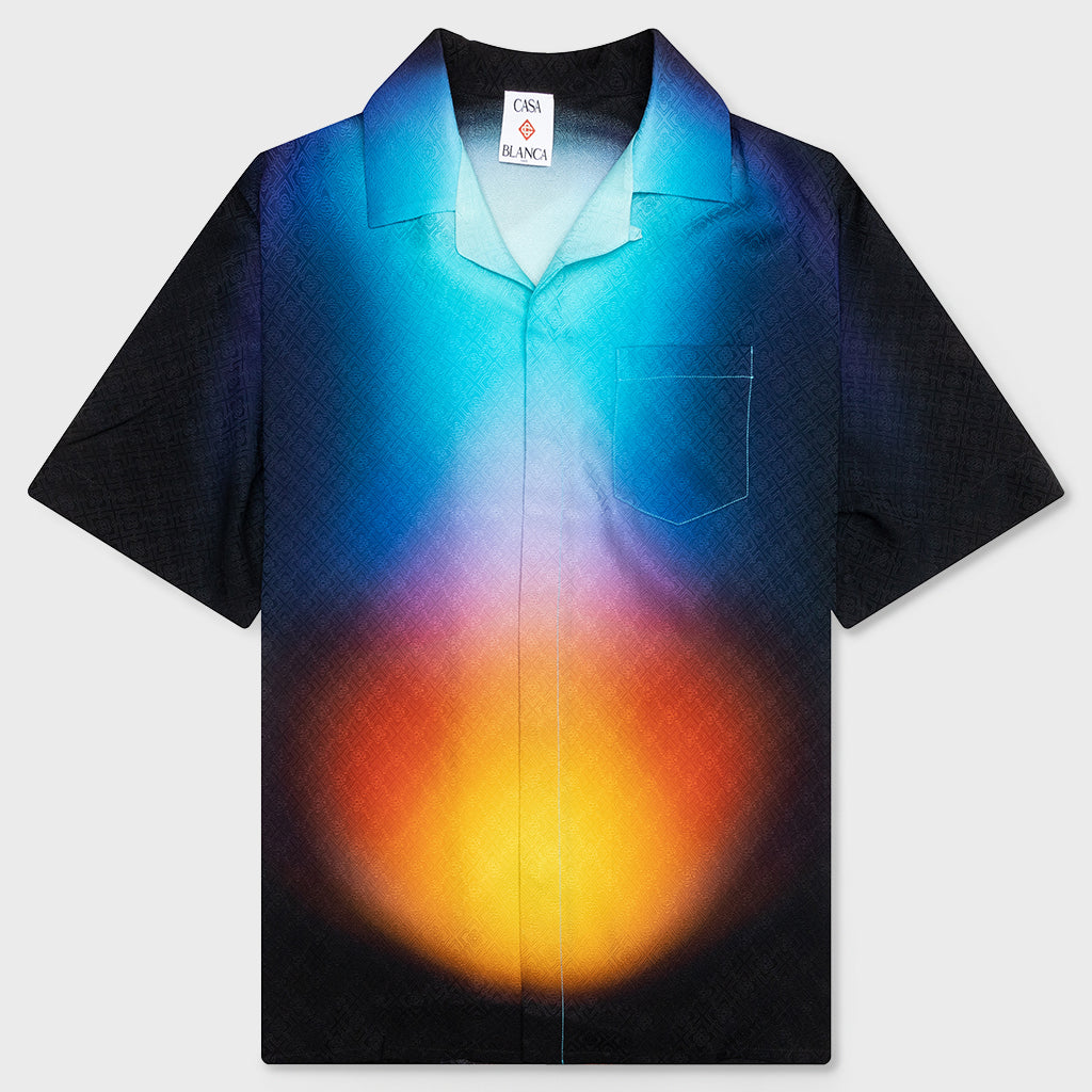 Short Sleeve Cuban Collar Shirt - Gradient