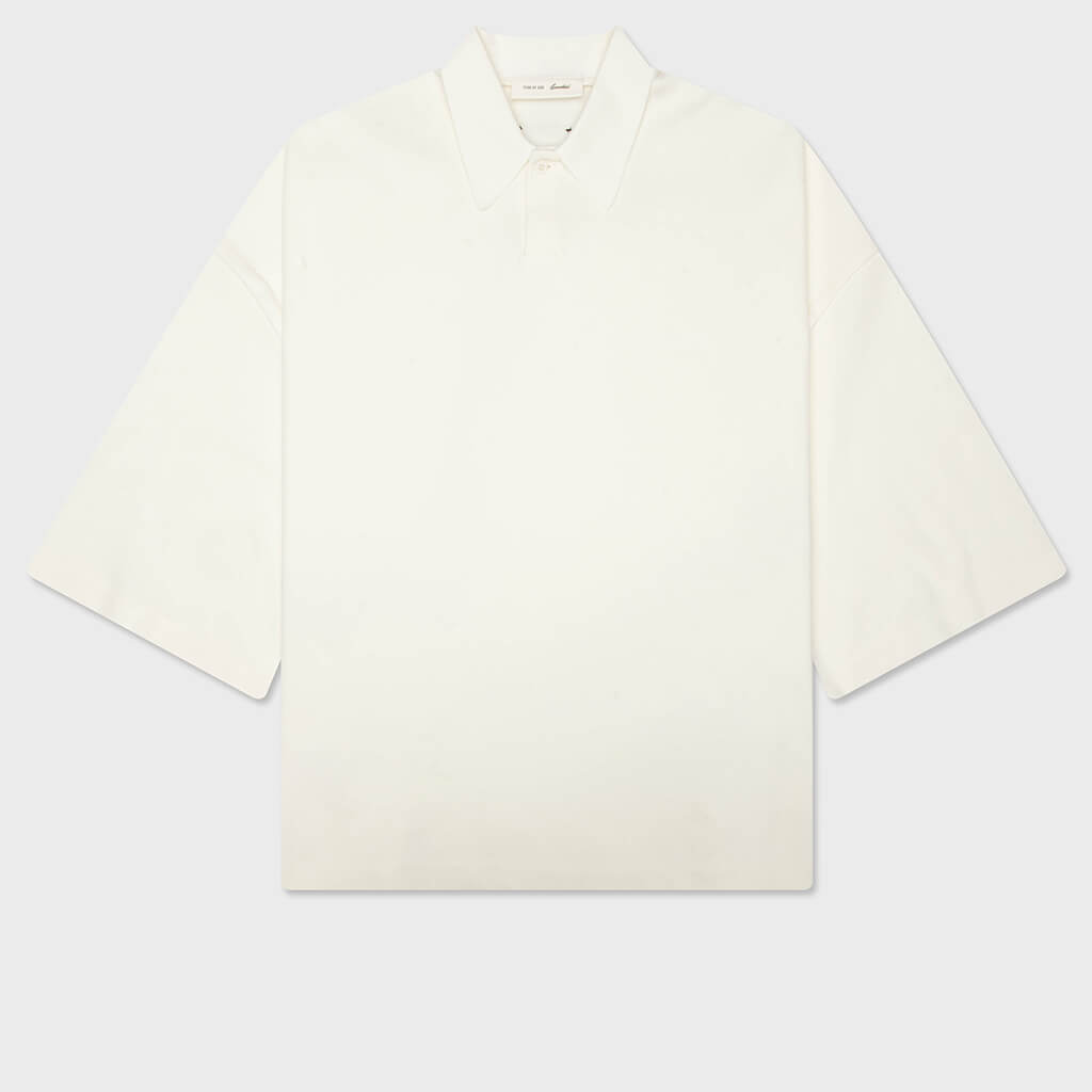 Pique Signature 90s Cropped Polo - Ivory