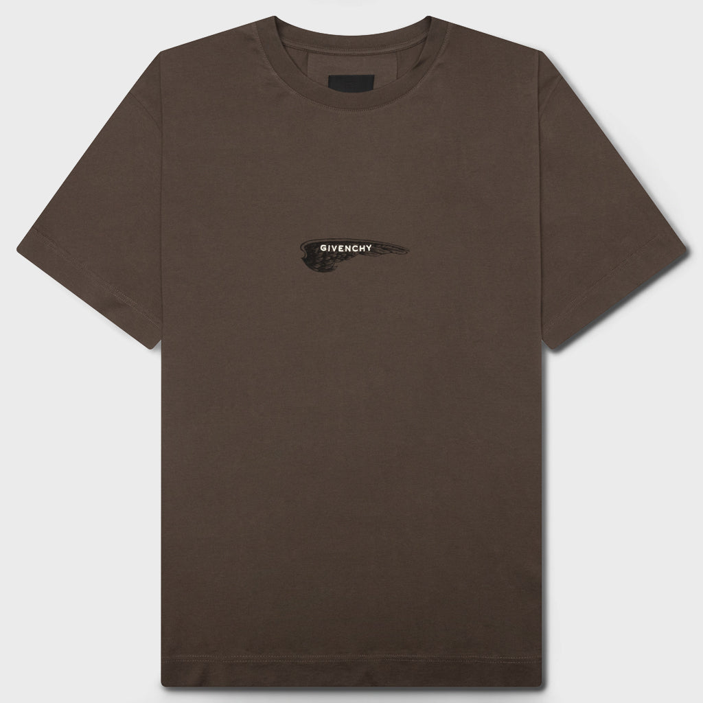 Wings Cotton T-Shirt - Khaki
