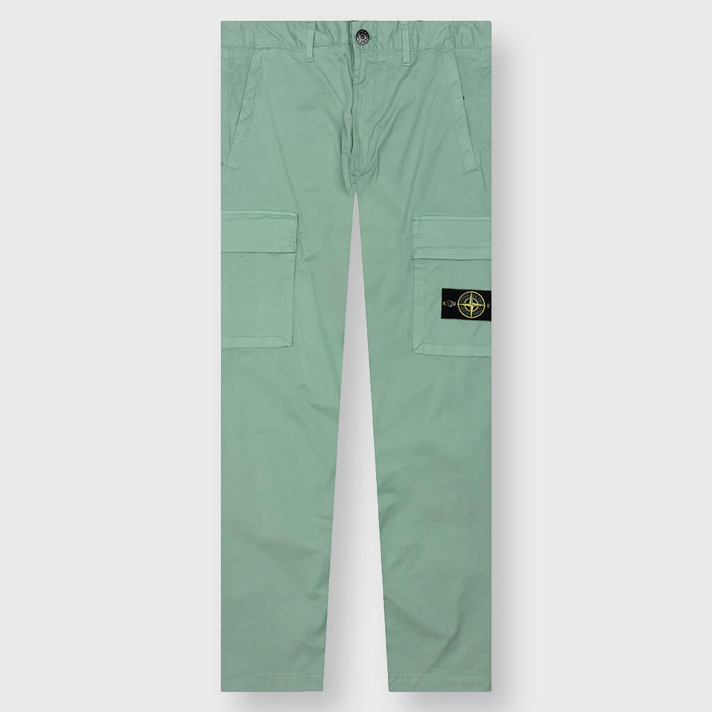 Stretch Gabardine Trousers - Sage Green