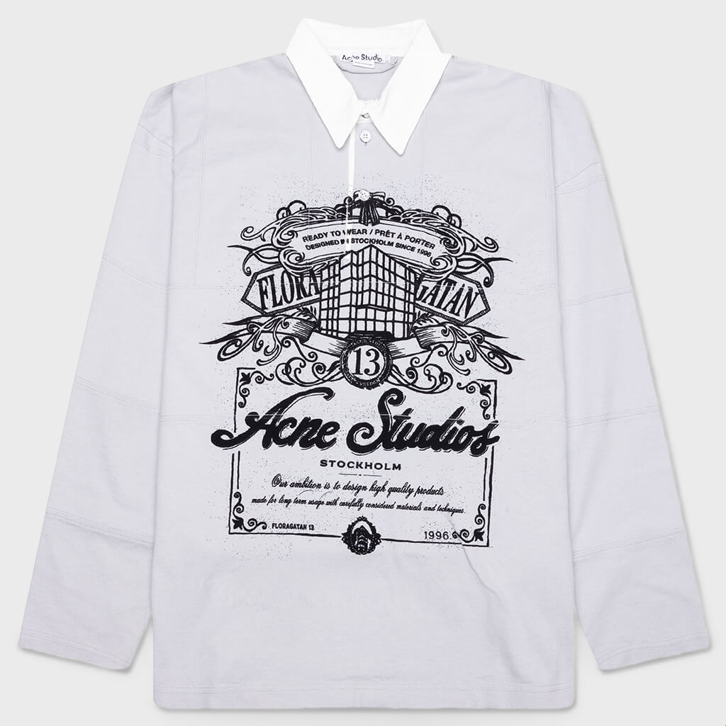 Floragatan Artwork Polo - Cold Grey