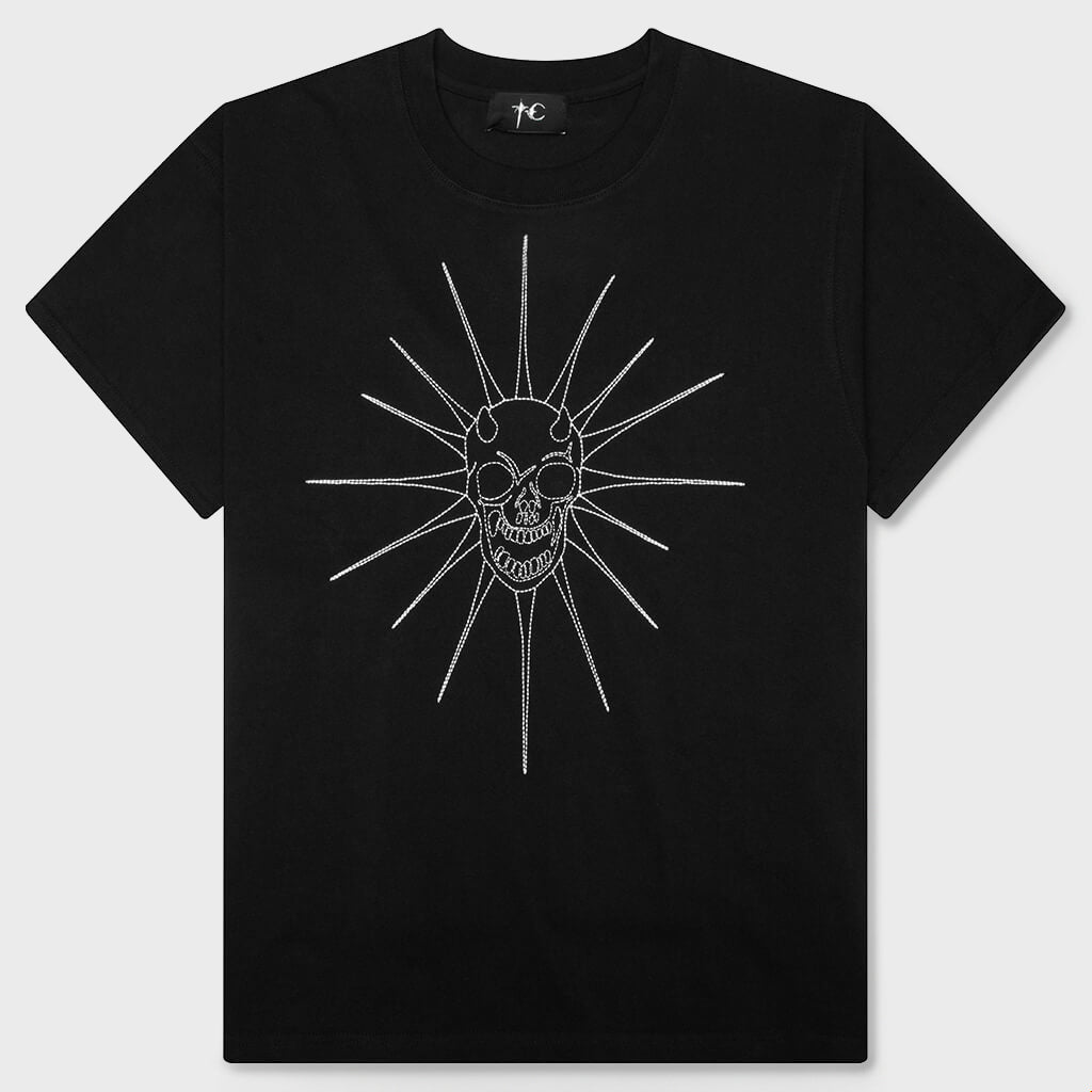 TC Riding Skull Stitch T-Shirt - Black