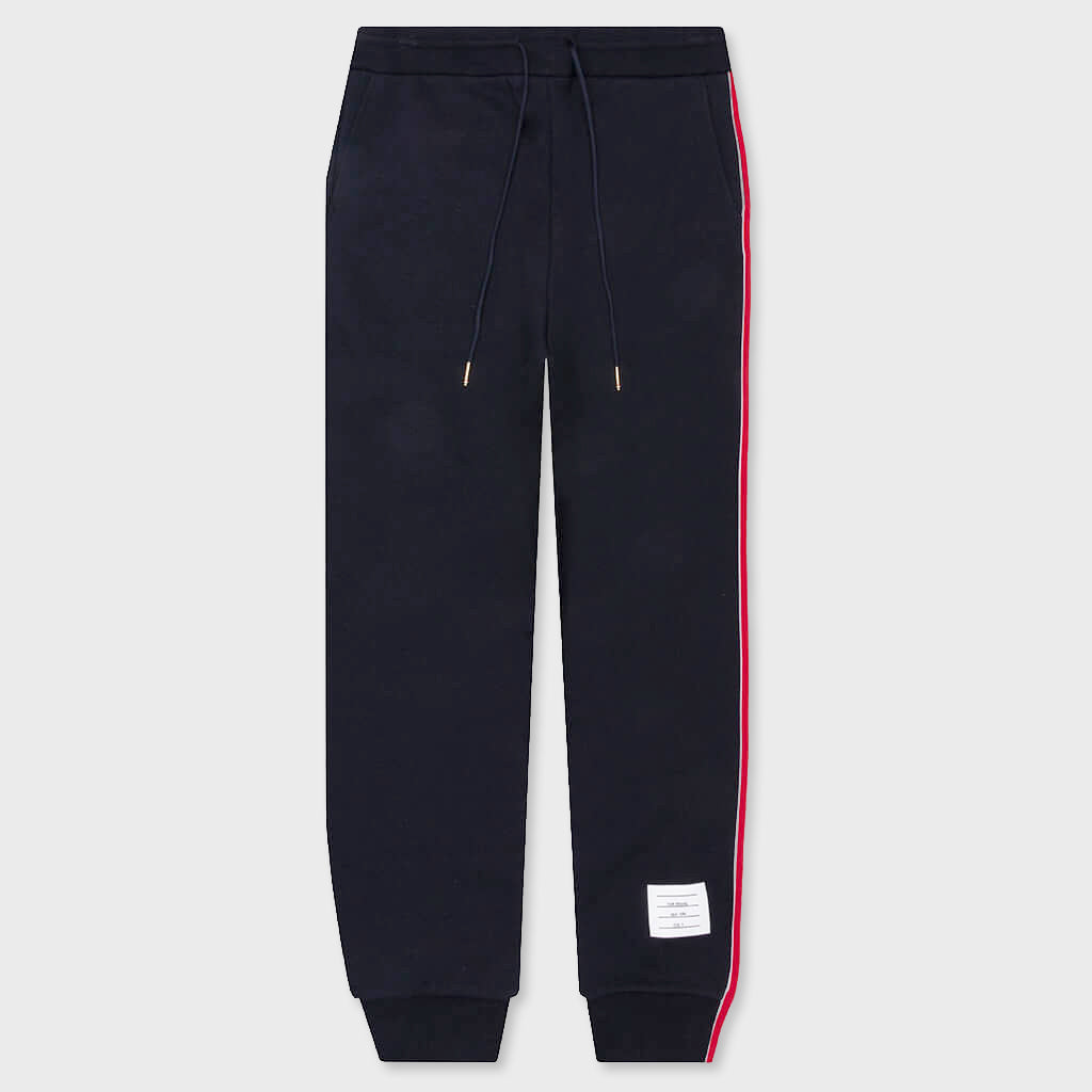Classic Loopback RWB Side Stripe Sweatpants - Navy