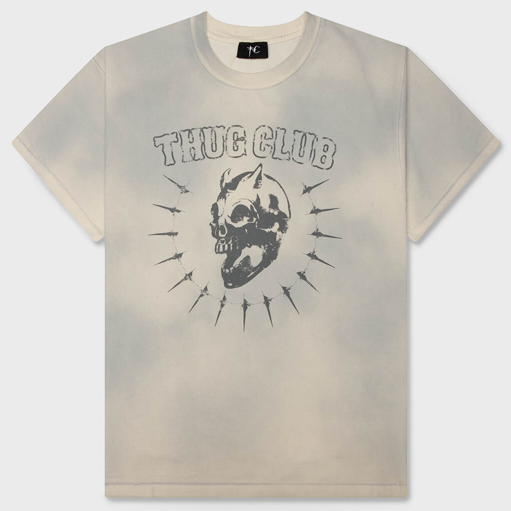 Vintage Riding Skull T-Shirt - Cream