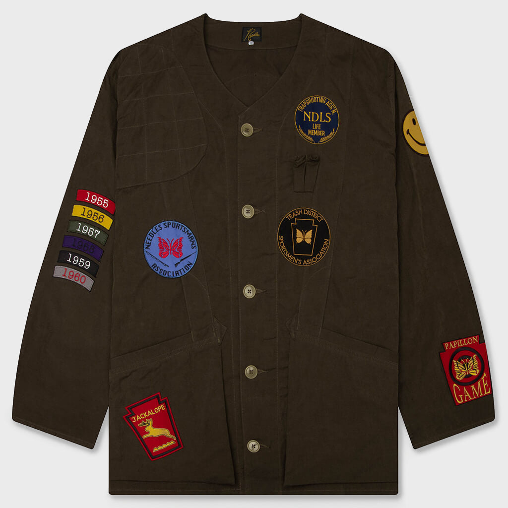 Waxed Cloth Shooting Jacket - Brown