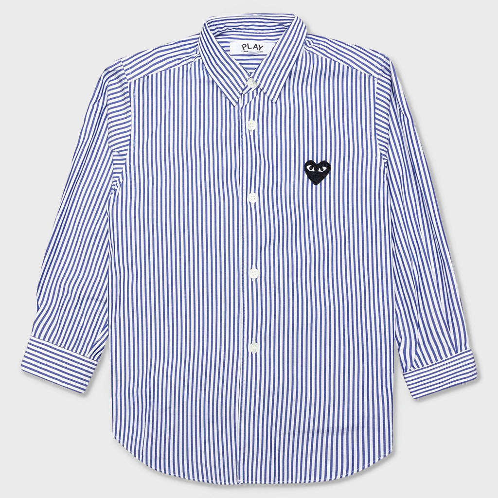 Kid's Striped Shirt - White/Blue/Brown